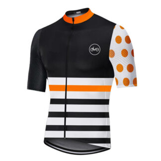 Maillot de Vélo LOVEVELO Noir Blanc Orange