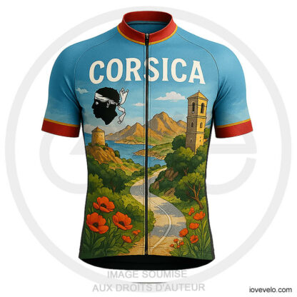 Maillot Cycliste Corsica Paysage