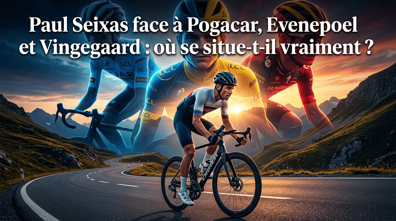 Paul Seixas face à Pogacar, Evenepoel et Vingegaard où se situe-t-il vraiment