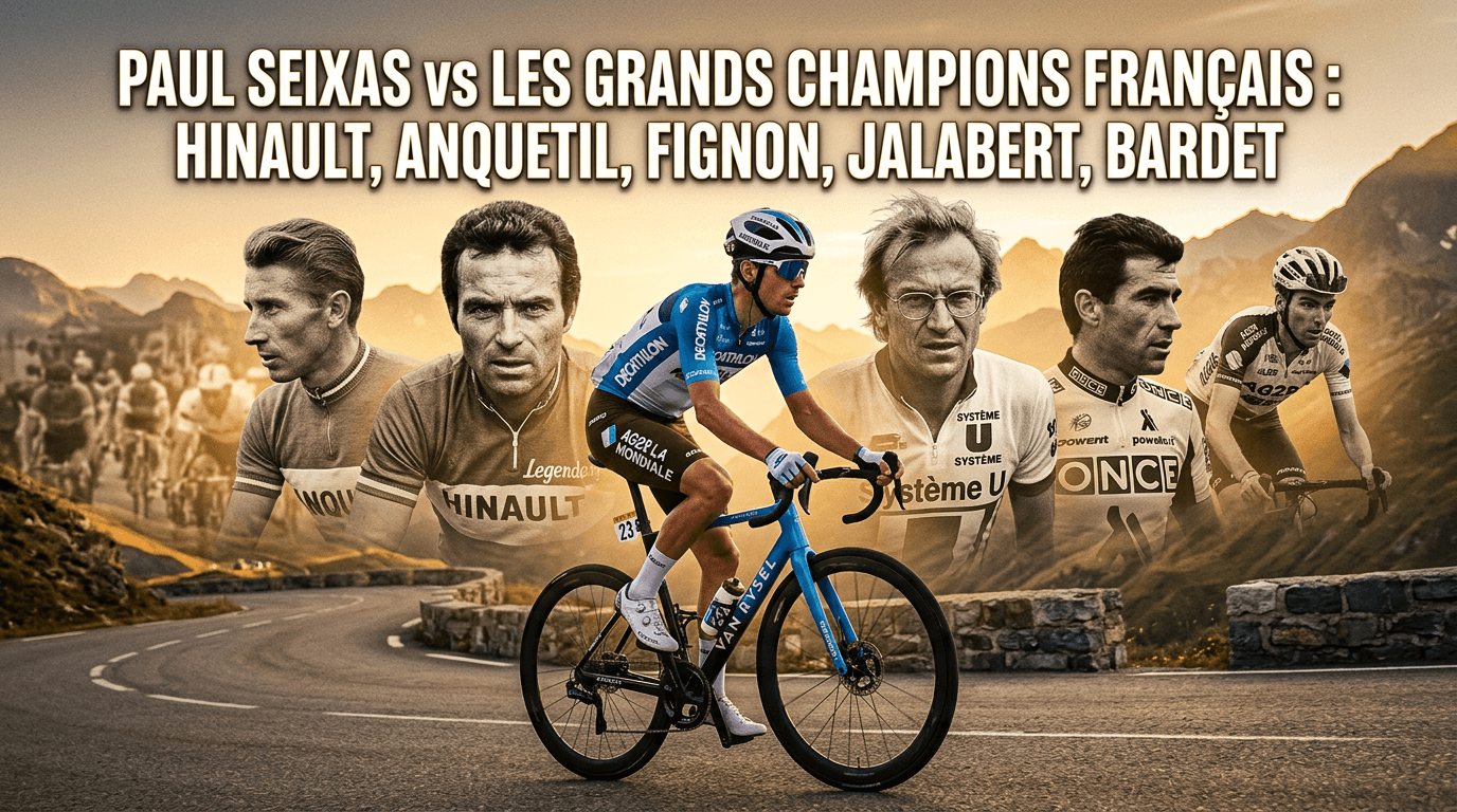 Paul Seixas vs les grands champions français Hinault, Anquetil, Fignon, Jalabert, Bardet