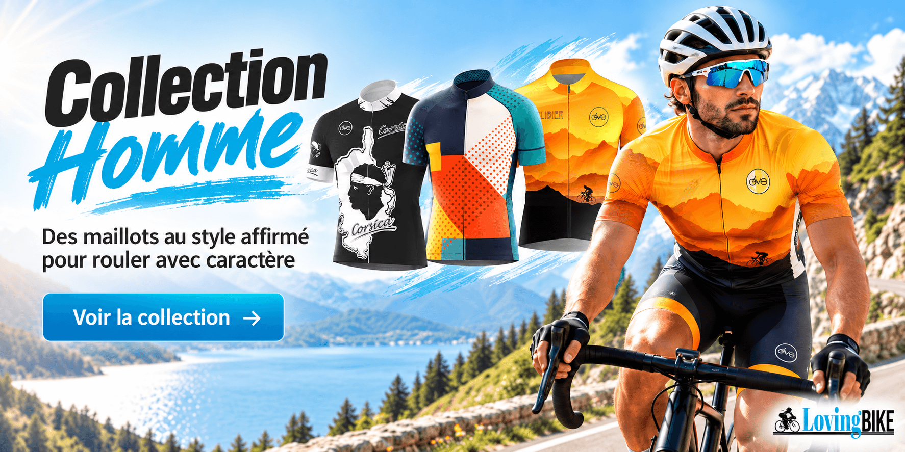 Collection homme de maillots de vélo
